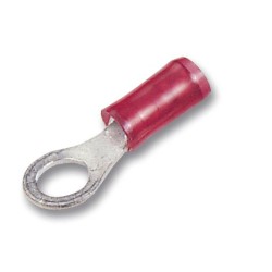 Red Ring Terminal 5mm Stud 1.25mm Cable (PK100)