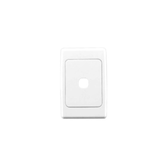 Clipsal 2000 Series Flush Surround and Grid Plate, 1 Gang, Vertical/Horizontal Mount, Standard PTN, White Electric