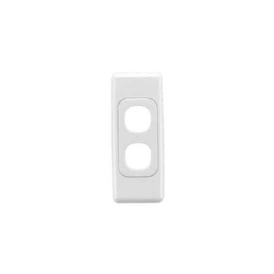 Clipsal Surrounds and Grids, 2000 Series, Architrave Mounting, 2 Gang, White Electric