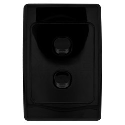 Clipsal 2000 Series Flush Switch, 2 Gang, 250VAC, 10A, Standard, Vertical, Black