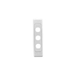 Clipsal 2000 Series Flush Surround and Grid Plate, 3 Gang, White Electric