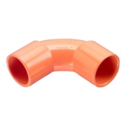 Clipsal Solid Fittings - PVC, Solid Elbows, 20mm, Electric Orange