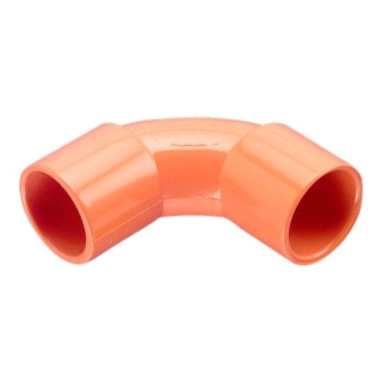 Clipsal Solid Fittings - PVC, Solid Elbows, 20mm, Electric Orange