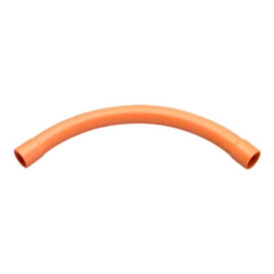 Clipsal Conduit Bend, Large Sweep, 90Deg, PVC, 20mm, Electric Orange