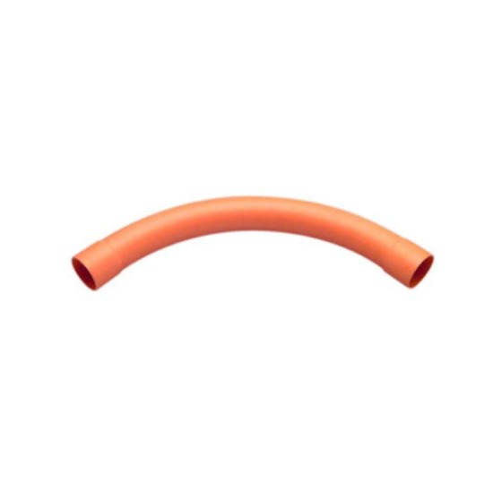 Clipsal Conduit Bend, Large Sweep, 90Deg, PVC, 50mm, Electric Orange