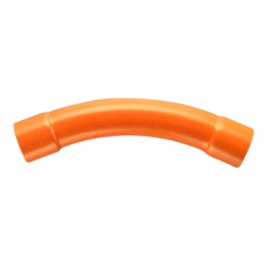 Clipsal Conduit Bend, Large Sweep, 45Deg, PVC, 20mm, Electric Orange