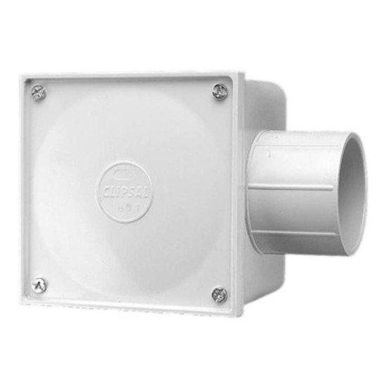 Clipsal Junction Box Square, PVC50mm Entries, 1 Way, Grey