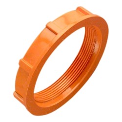 Clipsal Fixing Accessories, PVC, Screwed Lock Rings, 50mm, Electric Orange