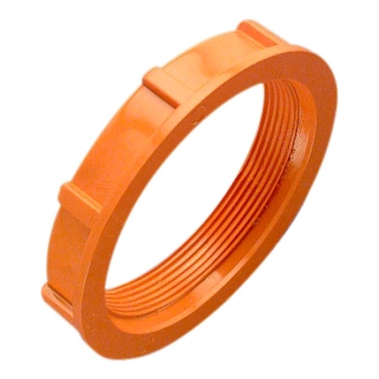 Clipsal Fixing Accessories, PVC, Screwed Lock Rings, 50mm, Electric Orange