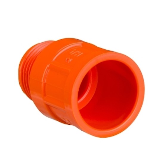 Clipsal Solid Fittings - PVC, Adaptors - Plain to Screwed Conduit, 20mm, Electric Orange