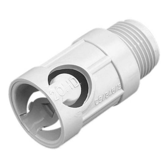 Clipsal Corrugated Conduit Adaptor, PVC, Grey