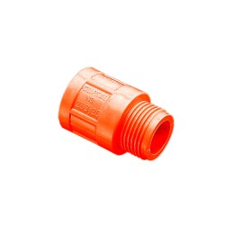 Clipsal Solid Fittings - PVC, Adaptors - Plain to Screwed Conduit, 25mm, Electric Orange