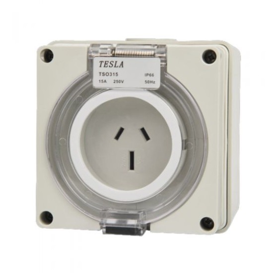 20A 3-Pin Socket Outlet Flat