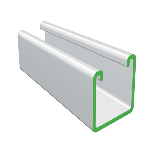 Unistrut 41mm x 41mm Solid Strut 6m Galvabond