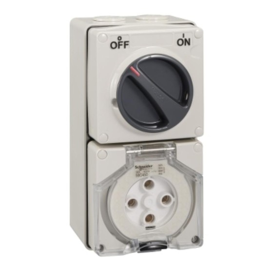 Clipsal - 56 Series Switched Socket Outlet 500V, 50A, 4 Round PIN, IP66, 3 Pole, Grey