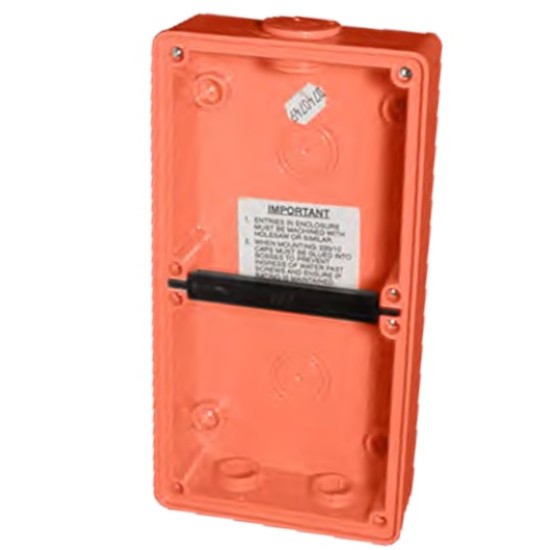 Clipsal - 56 Series, Mounting Enclosure, 2 Gang, Resistant Orange