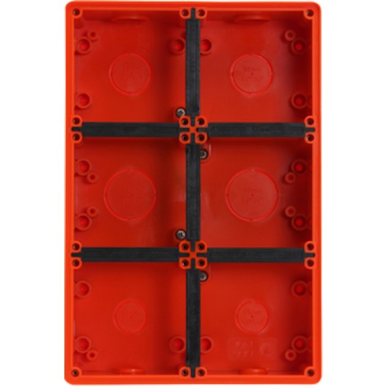 Clipsal - 56 Series, Mounting Enclosure, 6 Gang, Resistant Orange