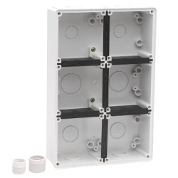 Clipsal - 56 Series, Mounting Enclosure, 6 Gang, Resistant White