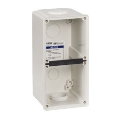 Clipsal - 56 Series, Mounting Back Box, Deep, 2 Gang, Resistant White