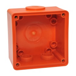 Clipsal - 56 Series, Mounting Back Box, Shallow, 1 Gang, Resistant Orange