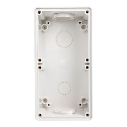 Clipsal - 56 Series, Mounting Back Box, Shallow, 2 Gang, Resistant White