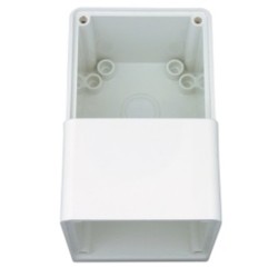 Clipsal - 56 Series, Mounting Back Box, Shallow, 2 Gang, Vertical, Chemical Grey