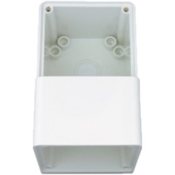 Clipsal - 56 Series, Mounting Back Box, Shallow, 2 Gang, Vertical, Resistant White