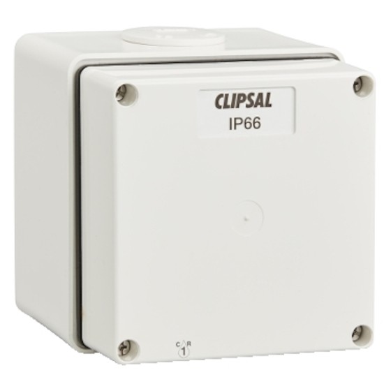 Clipsal - 56 Series, Junction Box - IP66, 1 Gang, Resistant White