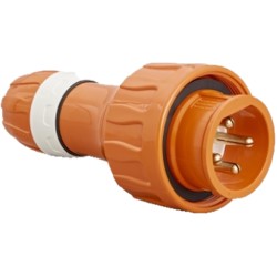 Clipsal - 56 Series,  Straight Plugs - IP66, 500V 20A - 4 Round Pins, Resistant Orange