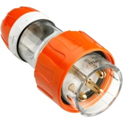 Clipsal - 56 Series,  Straight Plugs - IP66, 500V 32A - 4 Round Pins, Electric Orange