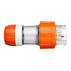 Clipsal - 56 Series,  Straight Plugs - IP66, 500V 40A - 5 Round Pins, Electric Orange