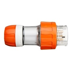 Clipsal - 56 Series,  Straight Plugs - IP66, 500V 50A - 5 Round Pins, Electric Orange