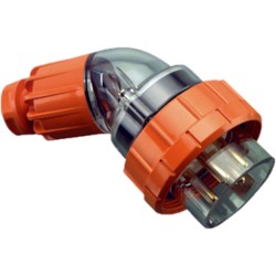 Clipsal - 56 Series,  Angle Plugs - IP66, 500V 10A - 4 Round Pins, Electric Orange