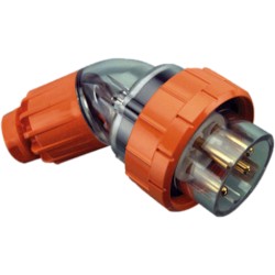 Clipsal - 56 Series, Plug, Angled, 16A, 500V, IP66, Unique Key, Electric Orange