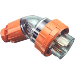 Clipsal - 56 Series,  Angle Plugs - IP66, 500V 20A - 4 Round Pins, Resistant Orange