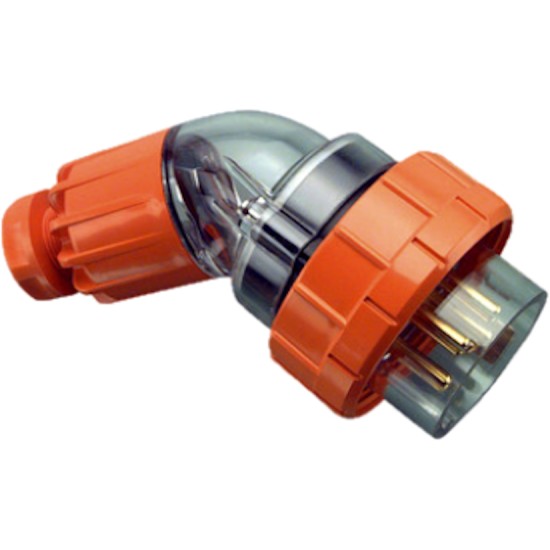 Clipsal - 56 Series,  Angle Plugs - IP66, 500V 10A - 5 Round Pins, Electric Orange