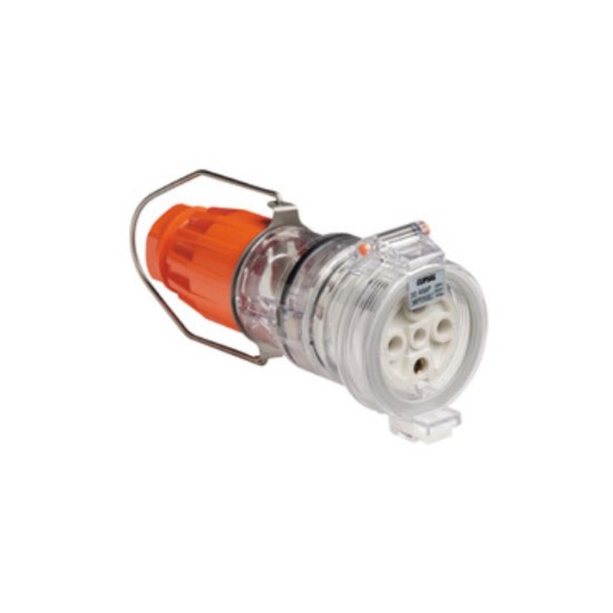 Clipsal - 56 Series Pendant Outlet IP66, 500V 32A - 5 Round Pins, Electric Orange