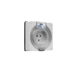 Clipsal - 56 Series Socket Inlet Surface 3 PIN 10A Less Enclosure, Grey