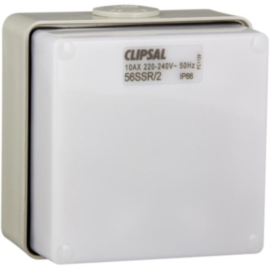 Clipsal Metal Clad Sunset Switch, 2-Wire, 240VAC, 10A, 56 Series, Grey