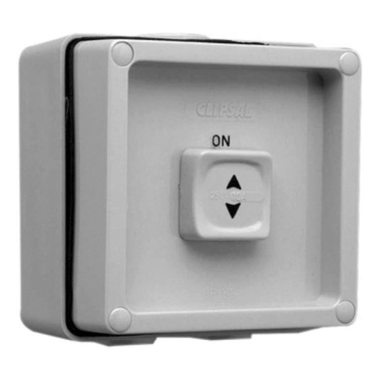 Clipsal - 56 Series Surface Switch, 1 Gang, 1 Pole, 250VAC, 10A, Single Sliding, Grey