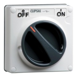 Clipsal - 56 Series, Surface Switch, IP66 1 Gang Heavy Duty 15A Less Enclosure, Resistant White