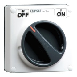 Clipsal - 56 Series, Surface Switch, PVC IP66 1 Gang 32A Less Enclosure, Resistant White Electric