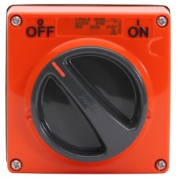 Clipsal - 56 Series Surface Switch IP66 1 Gang 3 Pole 20A Less Enclosure Resistant Orange