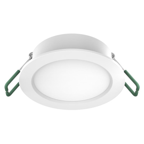 Dimmable 8 watt LED downlight with selectable CCT, IP44