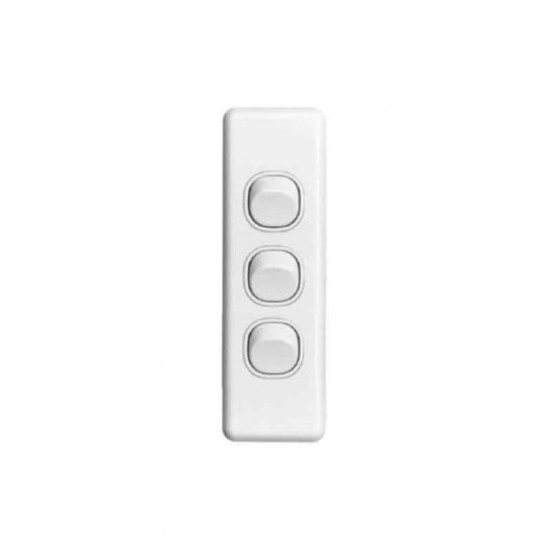 Architrave Three Gang Switch Tesla