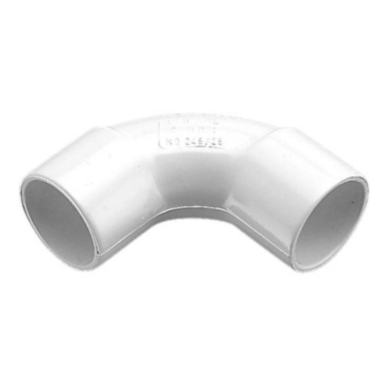 Clipsal - Solid Elbow PVC, 25mm White Electric