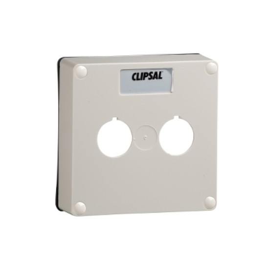 Clipsal - 56 Series, Lid, 1 Gang with 2 X 22mm Diameter Apertures, Grey