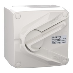 Weathershield, Switch, 1-Gang, 1 Pole, 20A/16AX, 250VAC, IP66