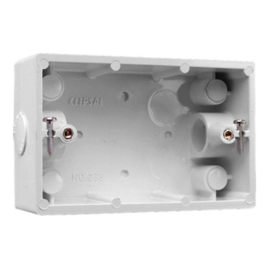 Clipsal Mounting Box with 20 mm End Entries, White Electric