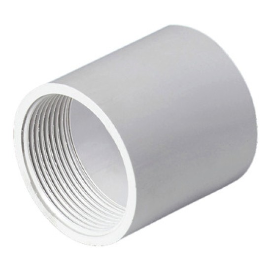 Clipsal Solid Fittings - PVC, Plain to Screwed Couplings - Junction Box Entries, 32mm, Grey